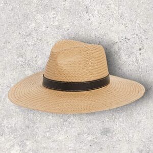 NEW Madewell Wide Brim Straw Fedora Hat